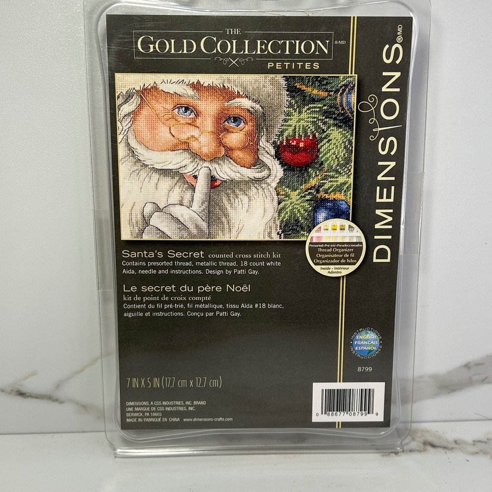 Dimensions Gold Collection Petites Santa's Secret Cross Stitch Kit 8799 Gay
